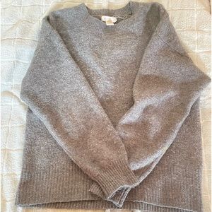 grey fleece sweater